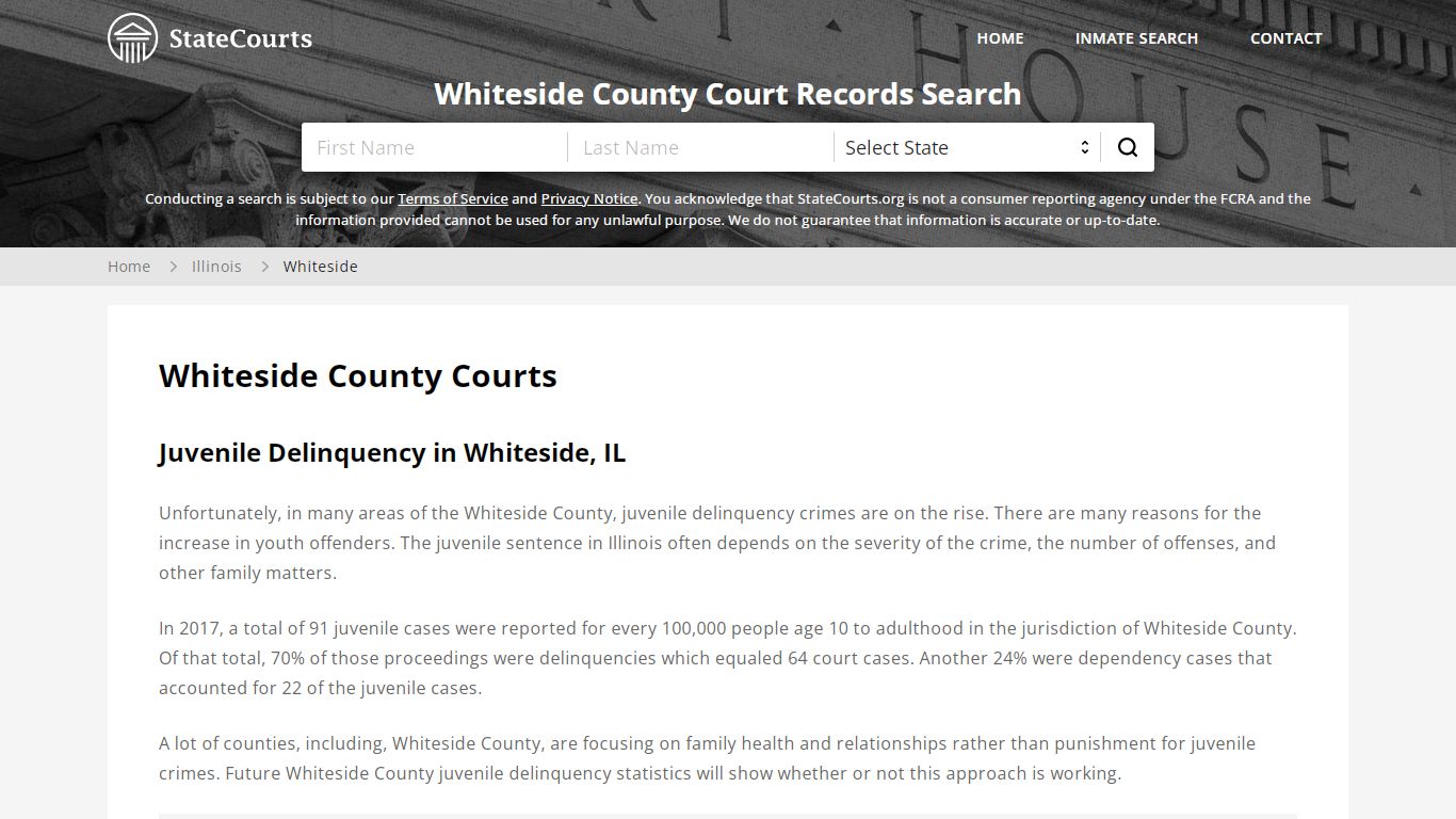 Whiteside County, IL Courts - Records & Cases - StateCourts